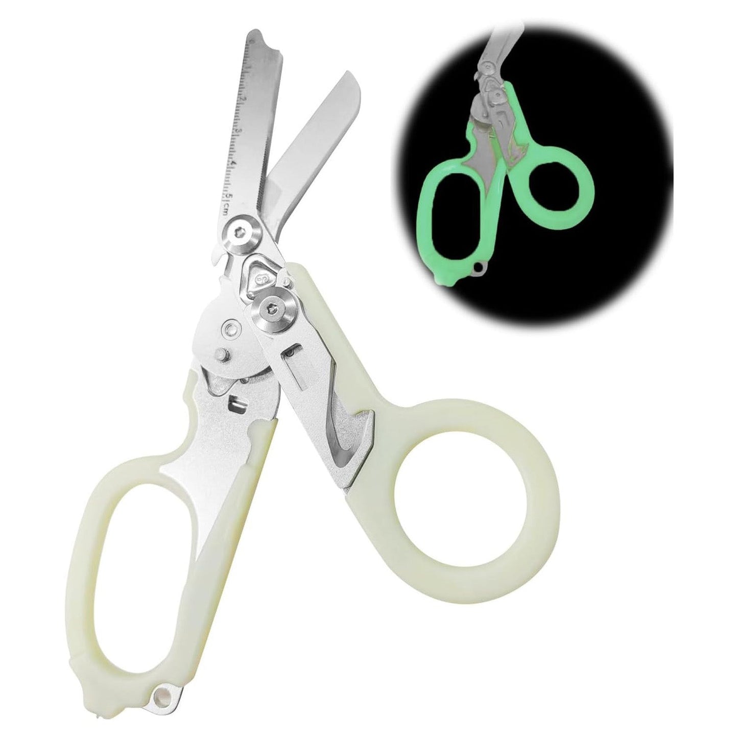 Emergency Response Scissors - Stainless Steel Folding Rescue Scissors, Outdoor Camping Tool