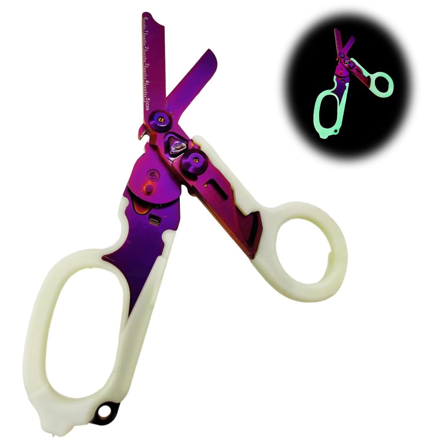 Emergency Response Scissors - Stainless Steel Folding Rescue Scissors, Outdoor Camping Tool