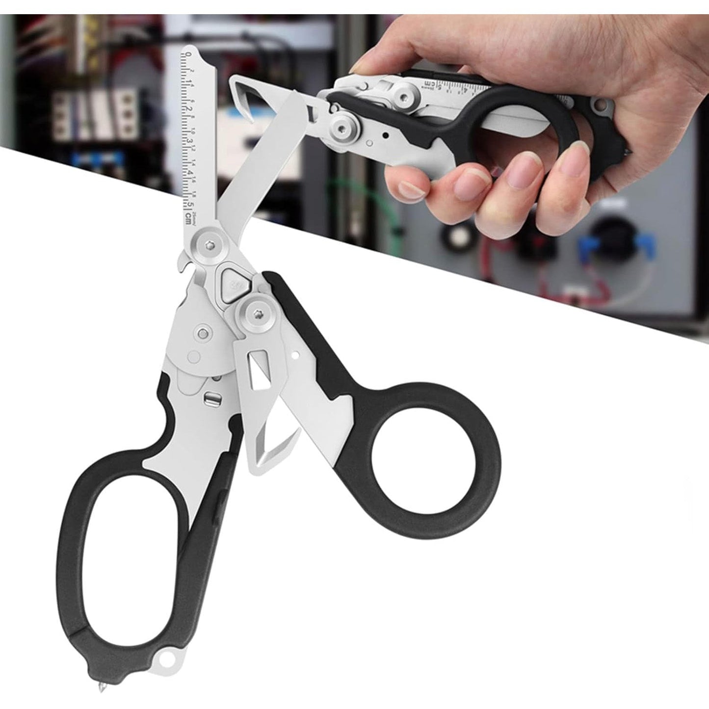 Emergency Response Scissors - Stainless Steel Folding Rescue Scissors, Outdoor Camping Tool