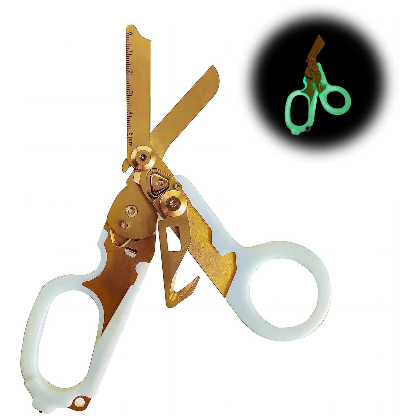 Emergency Response Scissors - Stainless Steel Folding Rescue Scissors, Outdoor Camping Tool